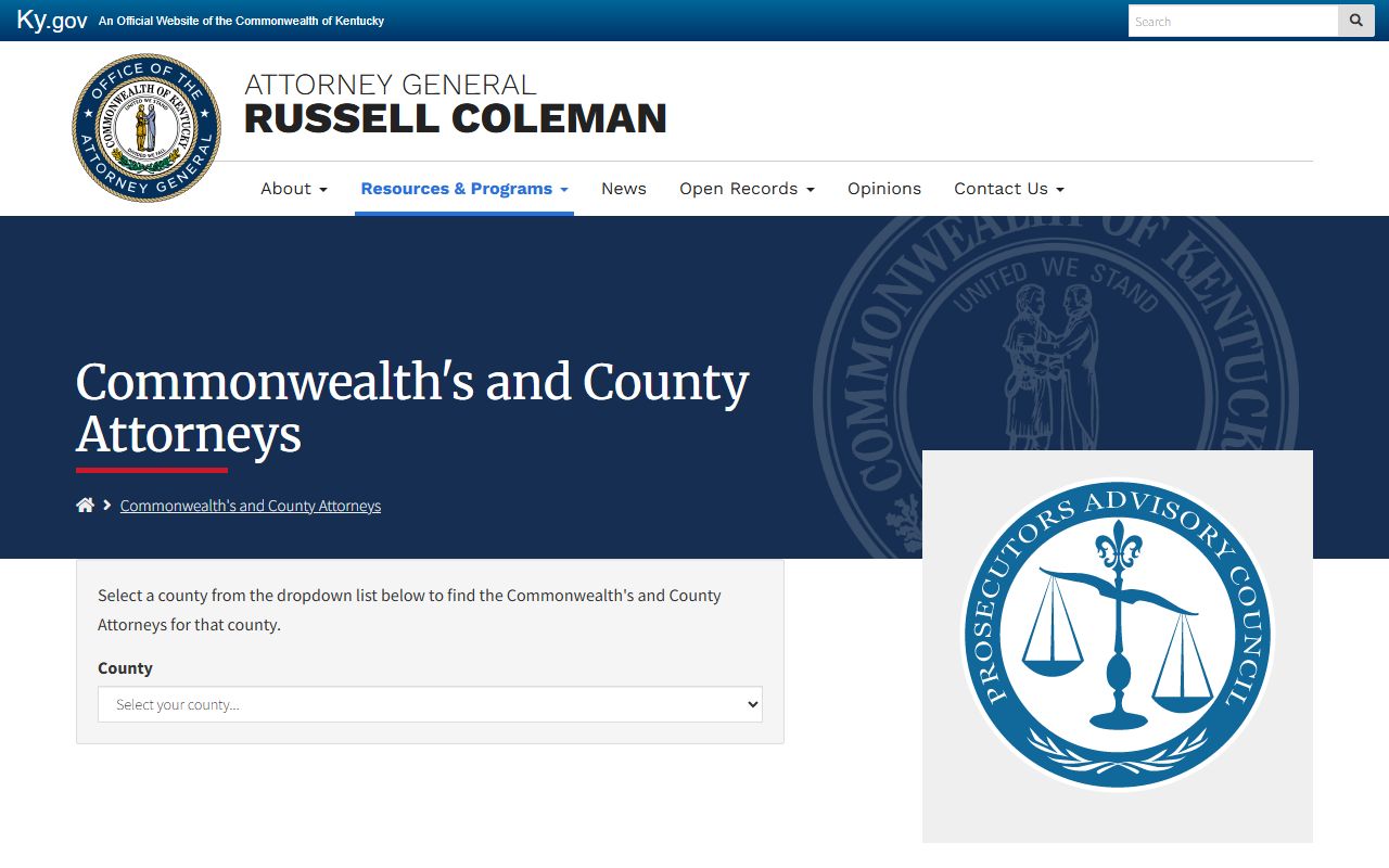 Wayne County criminal court records and Kentucky prosecution directory
