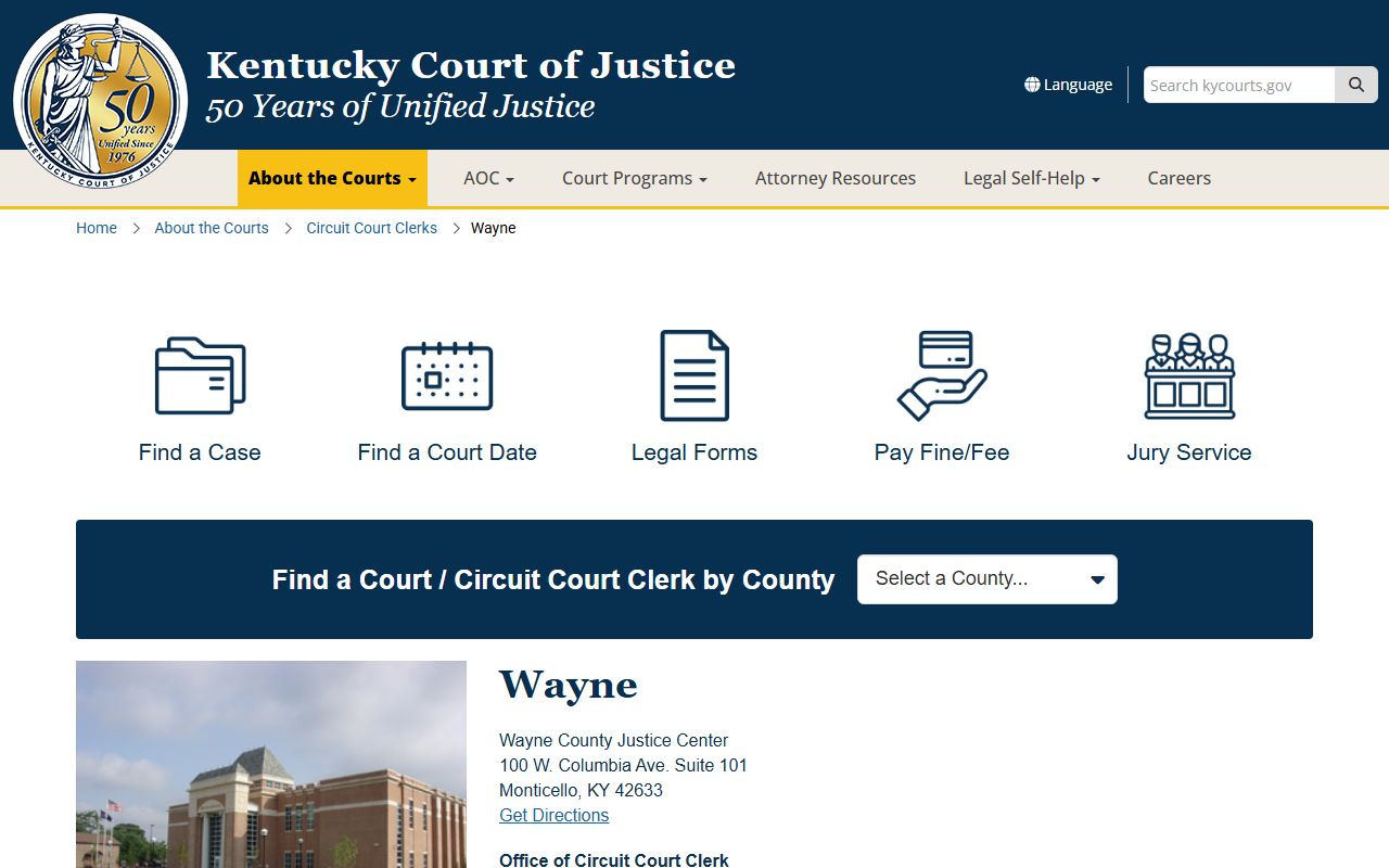 Wayne County Court records Wayne County Justice Center