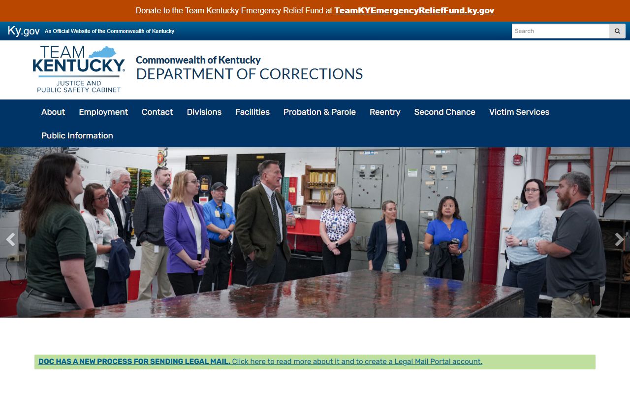 Wayne County inmate records Kentucky Department of Corrections distinction