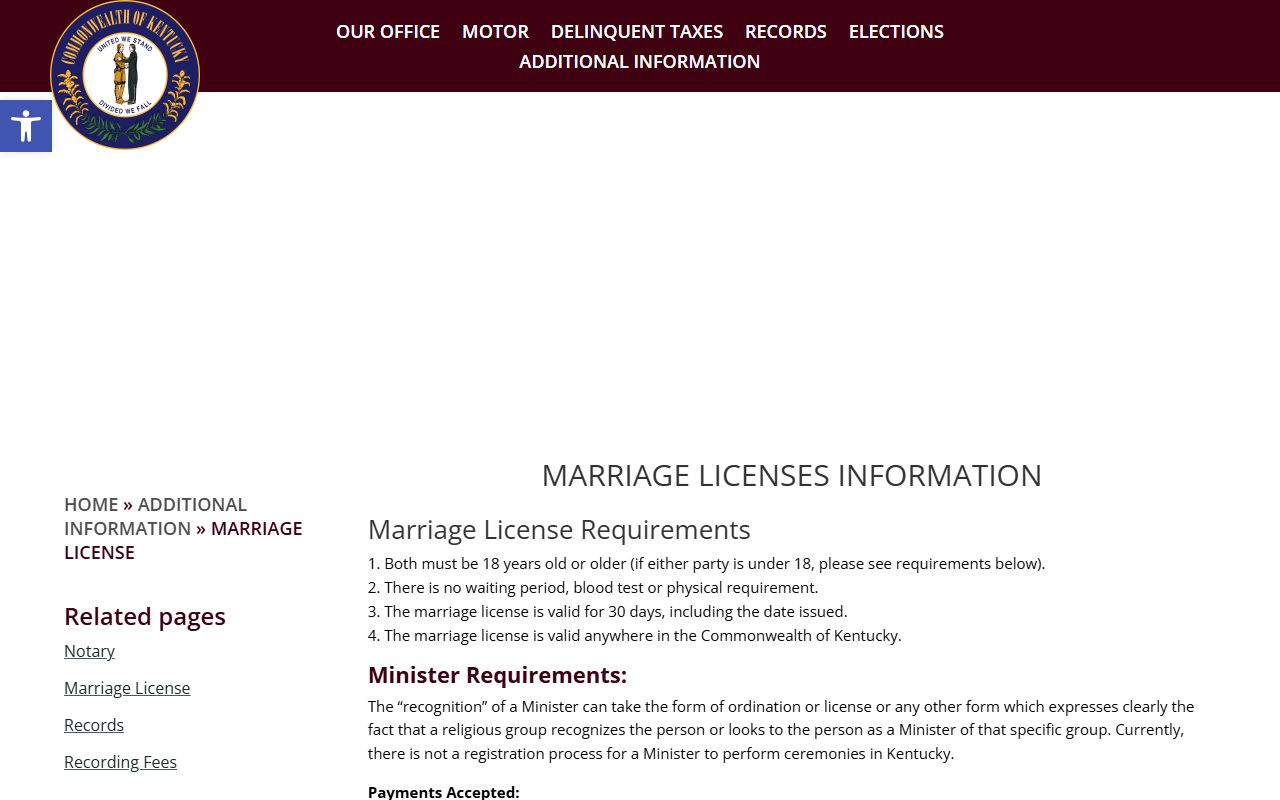Wayne County marriage records license requirements